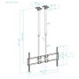 Tooq Soporte de Techo Extensible Doble Mástil 60-120 Pulgadas Negro
